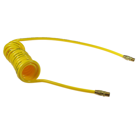 COILHOSE PNEUMATICS Flexcoil 1/4" ID x 15’ 1/4" MPT Rigid Reusable Yellow PR14-15-Y